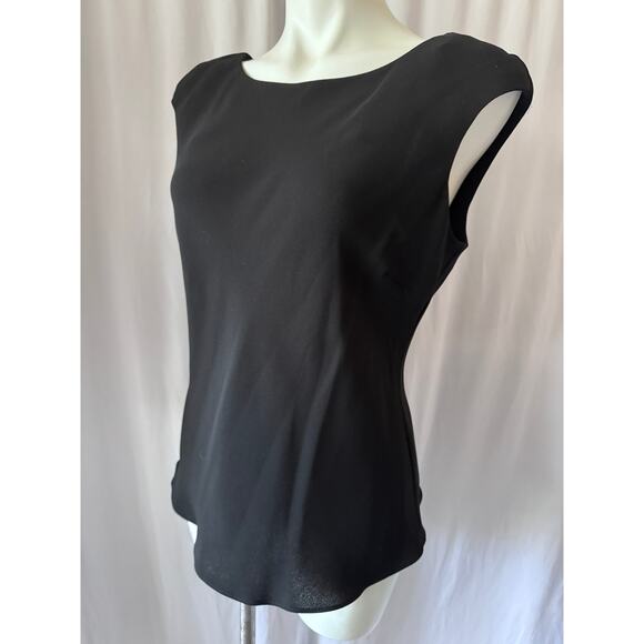 S.L. Fashions Black Strappy Back Blouse - Size 12 - Picture 6 of 8